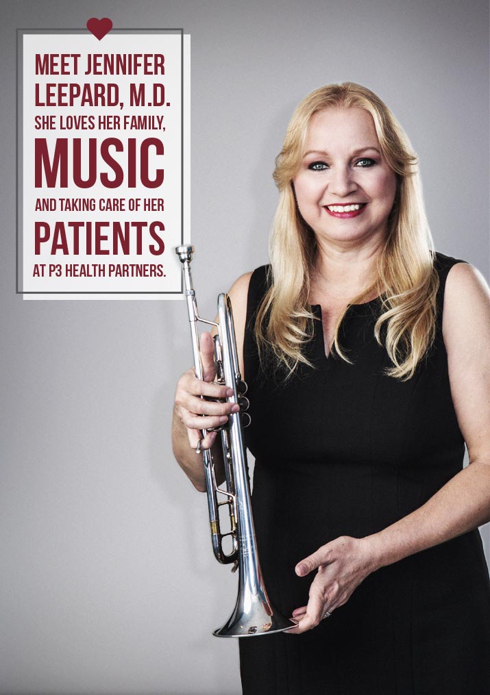 meet jennifer leepard m d she loves her family music and taking care of her patients at p3 health partners
