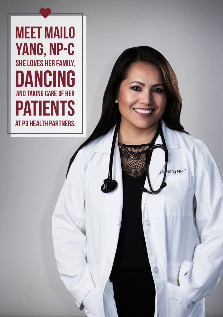meet mailo yang n p c she loves her family dancing and taking care of her patients at p3 health partners