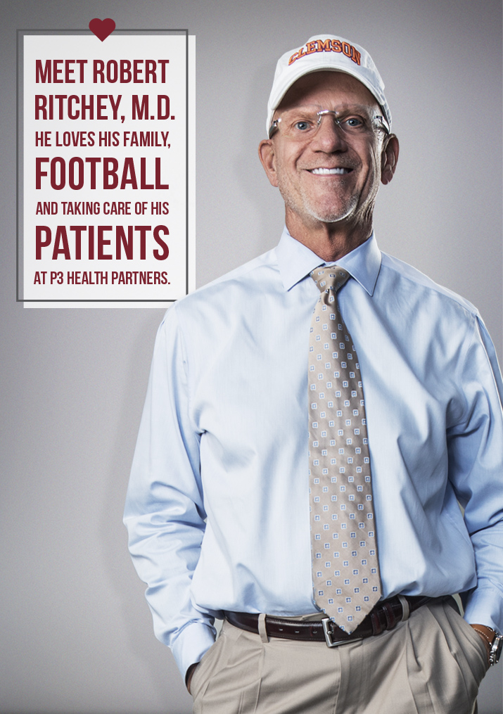 meet robert ritchey m d he loves his family football and taking care of his patients at p3 health partners